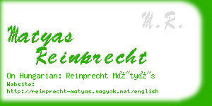 matyas reinprecht business card